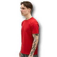 Футболка чоловіча стрейчева Premium, Україна, червона, 010650, фото 3