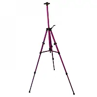 Мольберт універсальний настільний/підлоговий телескопічний алюмінієвий 4в1 (фіолетовий) з чохлом