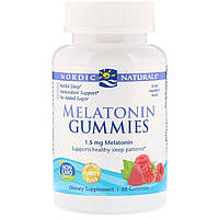 Nordic Naturals, Melatonin Gummies, Raspberry, 1.5 mg, 60 Gummies KS, код: 2336418
