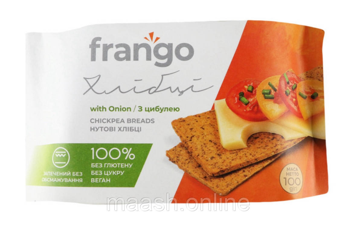 Нутові хлібці з цибулею Frango, 100 г