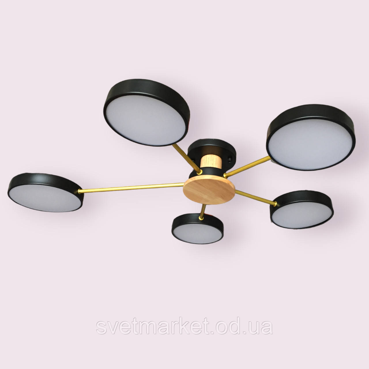 Стельова люстра led 6056/5 BK, фото 1