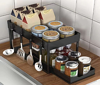 Стеллаж для хранения кухни Kitchen Storage Rack (черный) / W516 (16шт)