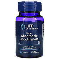 Витамин Е Супер абсорбируемые Токотриенолы, Super Absorbable Tocotrienols, Life Extension, 60 AM, код: 6640067
