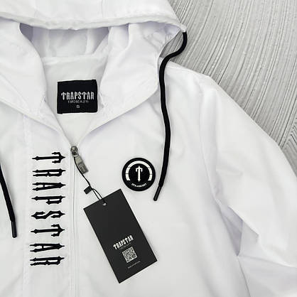 Вітровка TRAPSTAR чоловіча біла весна-осінь легка з капюшоном практична повсякденна вітровка модна, фото 5