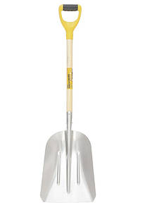 Лопата совкова з алюмінію, з держаком і ручкою, 1100 мм MASTERTOOL Сіро-жовтий (2000002828495)
