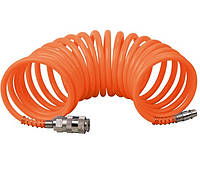 Шланг пневматический спиральный PE 15 атм 5,5х8 мм 15 MASTERTOOL Оранжевый (2000002822912)