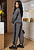 Спортивний костюм жіночий графітового  кольору р.54-56 176251M, фото 2