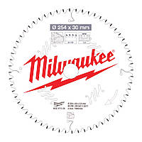 Диск пильный PFTE MILWAUKEE, Ø254x30x3,0мм, 60 зуб.