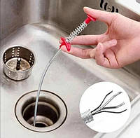 Тросик для чищення раковини з щипцями, Трос щуп для чищення труб раковини каналізації з щипцями 150см | NaPokupajka