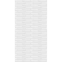 R031-5-3 Панель стінова в рулоні 3D 700 мм*3,08 мм*5мм OBLIQUE BRICKS (Облікова цегла) WHITE (D) SW-00001759
