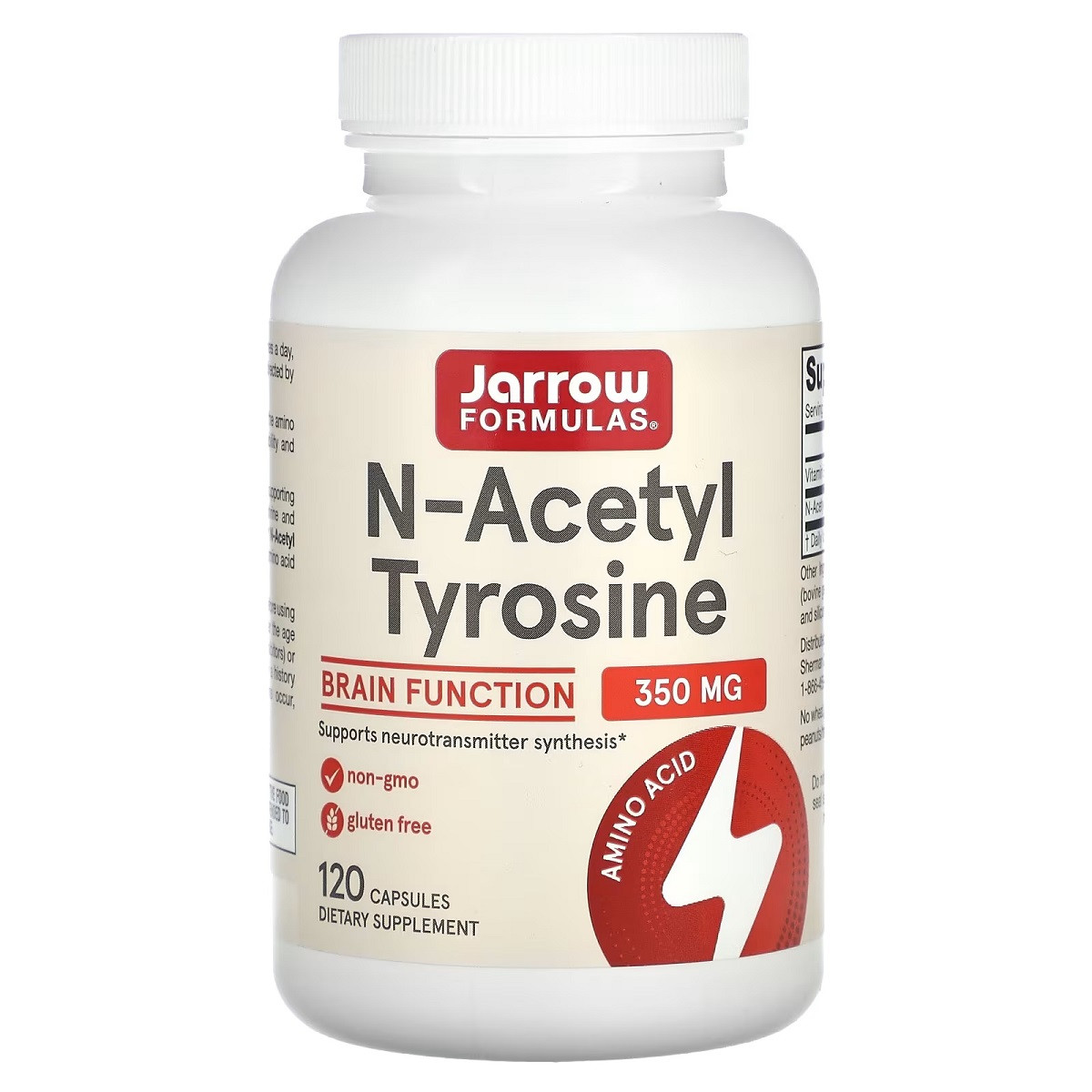 N-ацетил Тирозин, 350 мг, N-Acetyl Tyrosine, Jarrow Formula, 120 капсул
