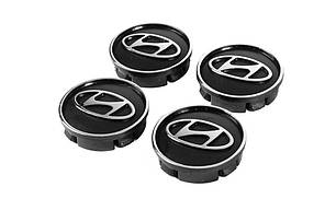 Ковпачки диски чорні hyun60tur-bl 59мм на 57мм  4 шт для Тюнінг Hyundai, фото 2