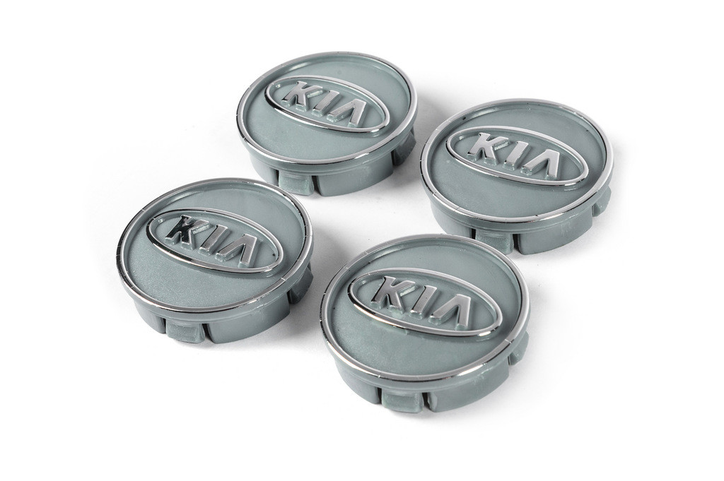 Ковпачки диски сірі kia60tur-sir 59мм на 57мм  4 шт для Тюнінг KIA