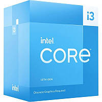 Процесор Intel Core i3 13100F 3.4GHz (12MB, Raptor Lake, 58W, S1700) Box (BX8071513100F) SV