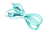 Кабель Dengos USB - Lightning (M/M), 1 м, Blue (PLS-L-IND-SOFT-BLUE) SV