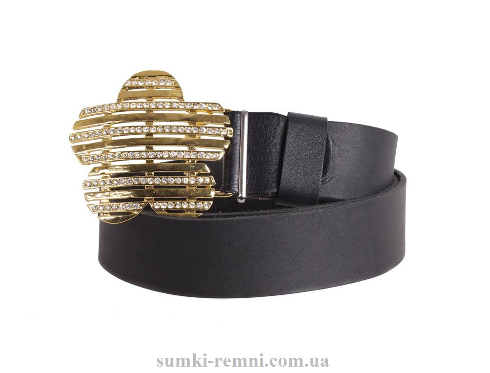 Жіночий ремінь з натуральної шкіри blx90387 чорний, фото 1