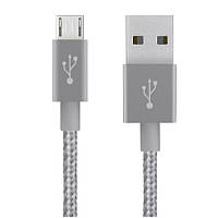 Кабель Belkin Mixit Metallic USB - micro USB (M/M), 1.8 м, Grey (F2CU021bt06GYTM) SV