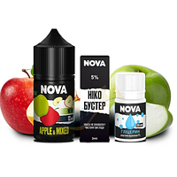 Набор для самозамеса жидкости Nova salt 30 мл. 50 мг Яблочный микс для электронной сигареты, парения вейпа OS