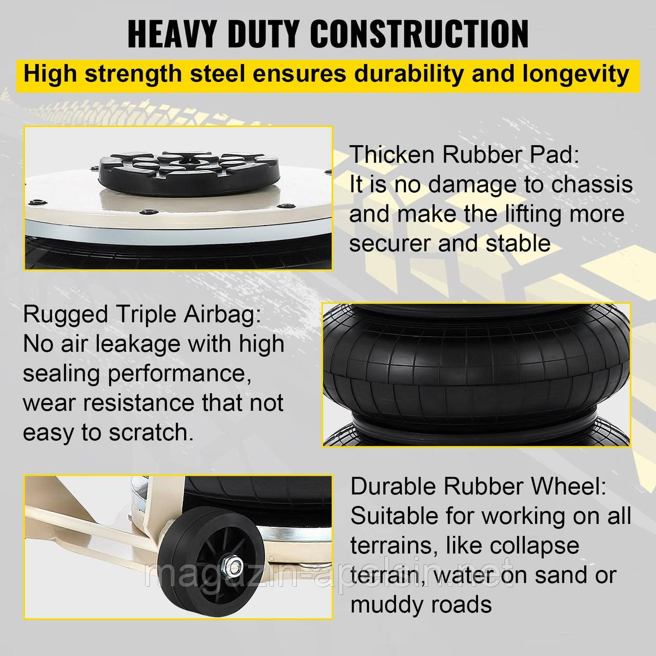 5T воздушный домкрат на воздушной подушке пневматический домкрат 400 мм ...