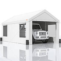 Палатка-гараж VEVOR 3,7 x 6 x 2,96 м Палатка-гараж из полиэтилена с двухсторонним покрытием 180 г/м² и