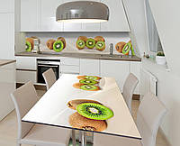 Наклейка 3Д виниловая на стол Zatarga «Спелый киви» 650х1200 мм для домов, квартир, столов, кофейн, кафе