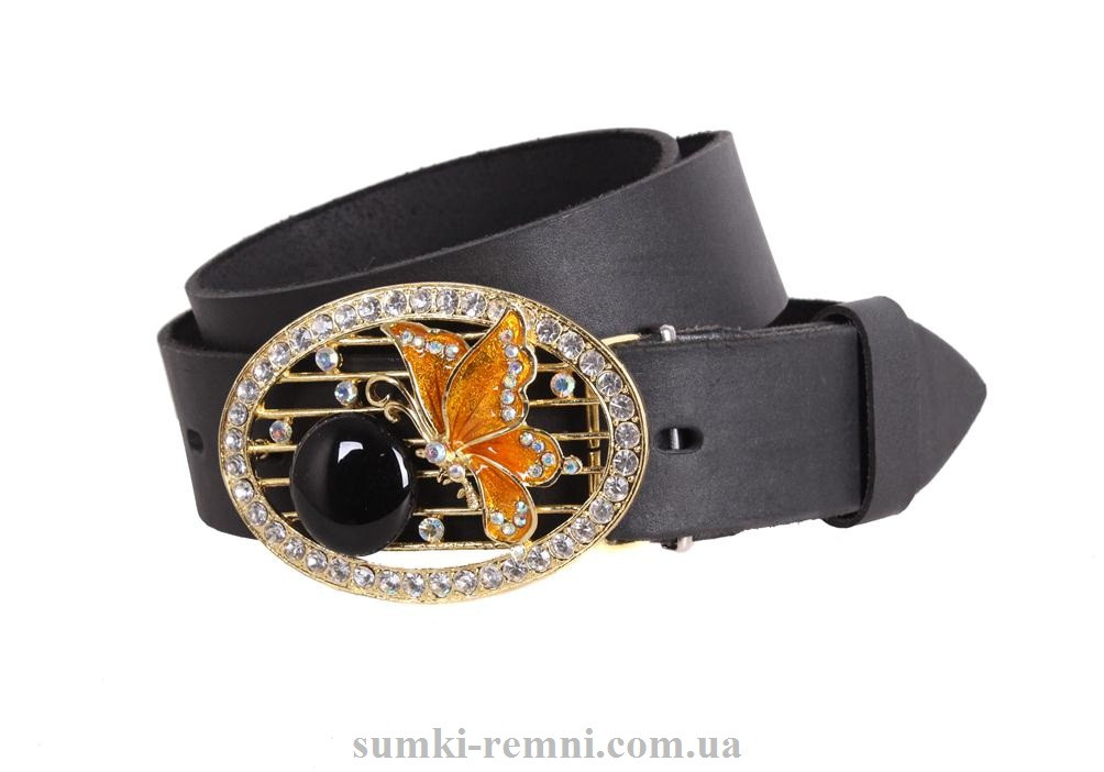 Жіночий ремінь з натуральної шкіри blx90395 чорний, фото 1