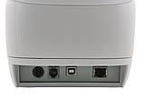 Принтер чеків Xprinter XP-T830L LAN Ethernet+USB 80мм, обріз, білий, фото 3