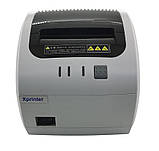 Принтер чеків Xprinter XP-T830L LAN Ethernet+USB 80мм, обріз, білий, фото 4