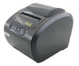 Принтер чеків Xprinter XP-T839L LAN Ethernet+USB 80мм, обріз, чорний, фото 5