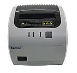 Принтер чеків Xprinter XP-Q260III WI-FI+USB 80мм, обріз, білий новий дизайн wifi, фото 4