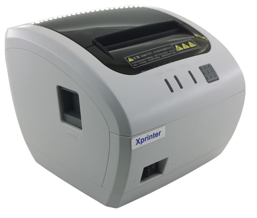 Принтер чеків Xprinter XP-Q260III LAN Ethernet+USB+rs232 80мм, обріз, білий, новий дизайн