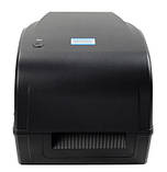 Принтер етикеток термотрансферний Xprinter XP-H400BC З ОБРІЗОМ USB до 108мм, чорний, фото 4