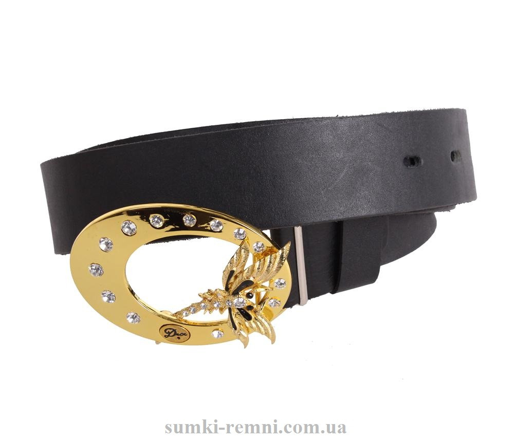 Жіночий ремінь з натуральної шкіри blx90396 чорний, фото 1