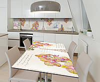 Наклейка 3Д виниловая на стол Zatarga «Окно в Европу» 650х1200 мм для домов, квартир, столов, кофейн, кафе
