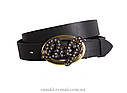 Жіночий ремінь з натуральної шкіри blx90397 чорний, фото 3