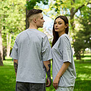 Футболка оверсайз Premium, Україна, світло-сіра, 010513, фото 2