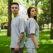 Футболка оверсайз Premium, Україна, світло-сіра, 010513, фото 5