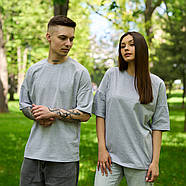 Футболка оверсайз Premium, Україна, світло-сіра, 010513, фото 3