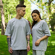 Футболка оверсайз Premium, Україна, світло-сіра, 010513, фото 4