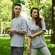 Футболка оверсайз Premium, Україна, світло-сіра, 010513, фото 6