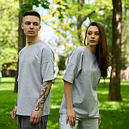 Футболка оверсайз Premium, Україна, світло-сіра, 010513, фото 7