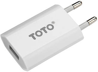 Зарядний пристрій TOTO TZV-44 Travel charger 1USB 1A White