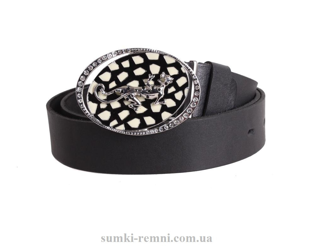 Жіночий ремінь з натуральної шкіри blx90406 чорний, фото 1