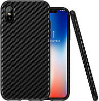 Чохол-накладка TOTO Ultra slim PP case with carbon surface iPhone X Black