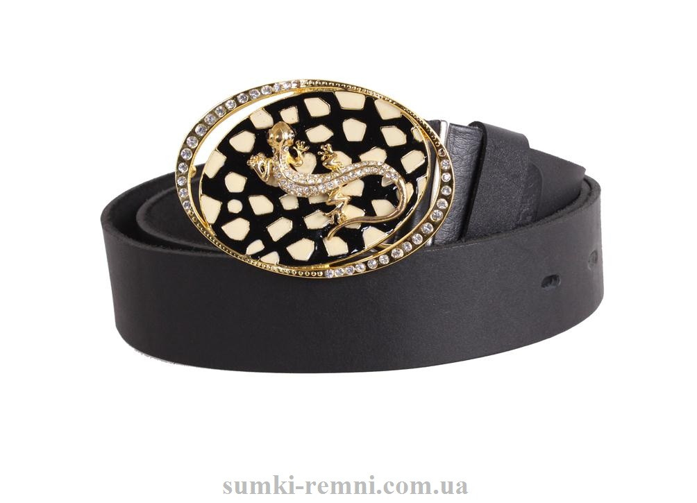 Жіночий ремінь з натуральної шкіри blx90407 чорний, фото 1