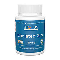 Хелатный цинк Chelated Zinc Biotus 30 мг 60 капсул KS, код: 7289514
