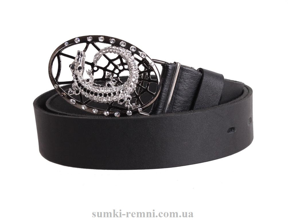 Жіночий ремінь з натуральної шкіри blx90409 чорний, фото 1