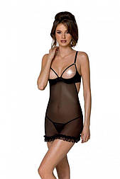 Пеньюар MARINA CHEMISE black XXL/XXXL — Passion