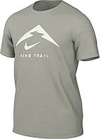 Футболка Nike M NK DF TEE TRAIL LOGO серая FQ3914-053