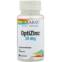 Микроэлемент Цинк Solaray OptiZinc 30 mg 60 Veg Caps SOR04707 AG, код: 7519810